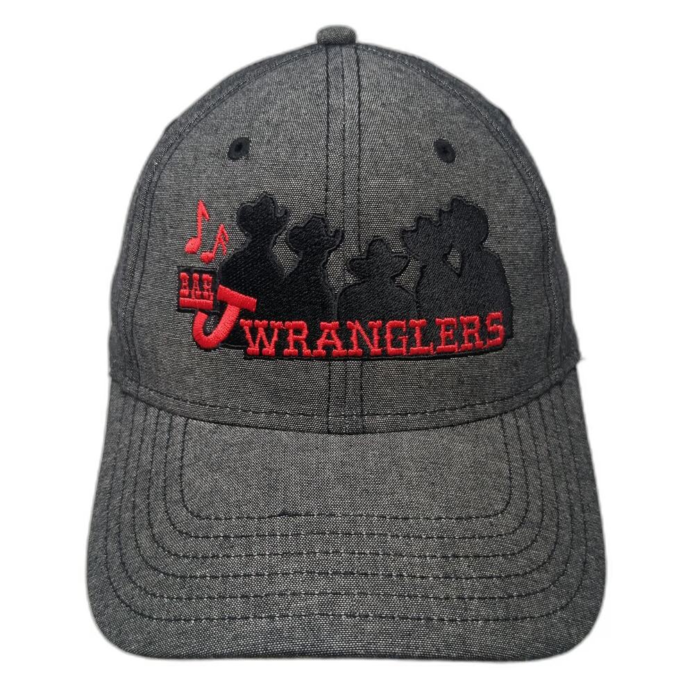 Otto Bar J Wranglers Baseball Cap Gray One Size Strapback Hat Embroidered